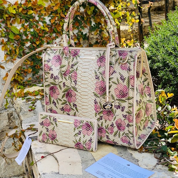 NWT Brahmin Caroline Satchel&wallet Labyrinth - Picture 2 of 7